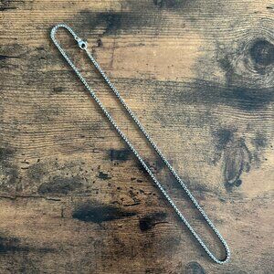 David Yurman Small Box Chain Necklace in Sterling Silver - 2.7mm - 22"